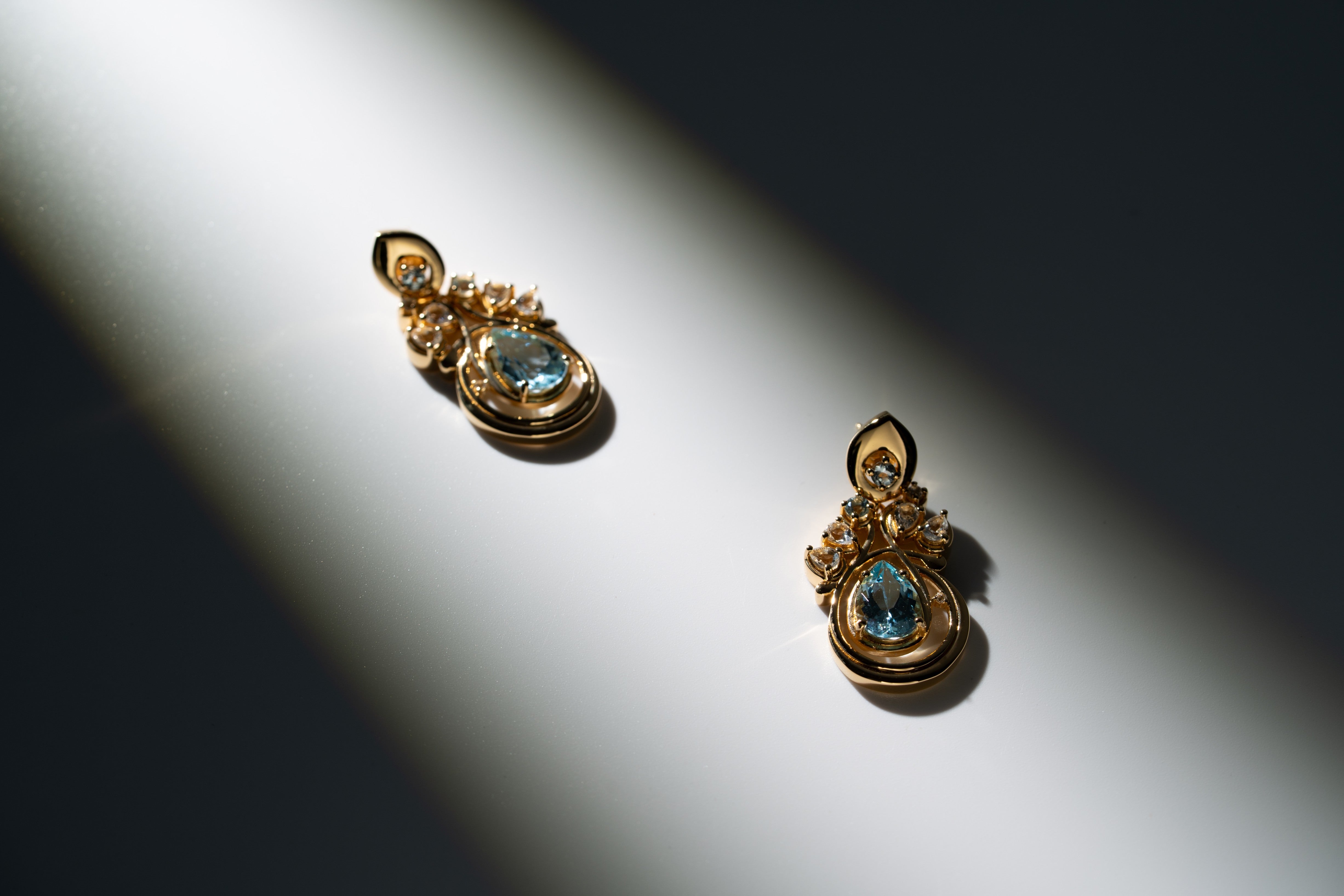 Noria Gold Leaf Statement Earrings