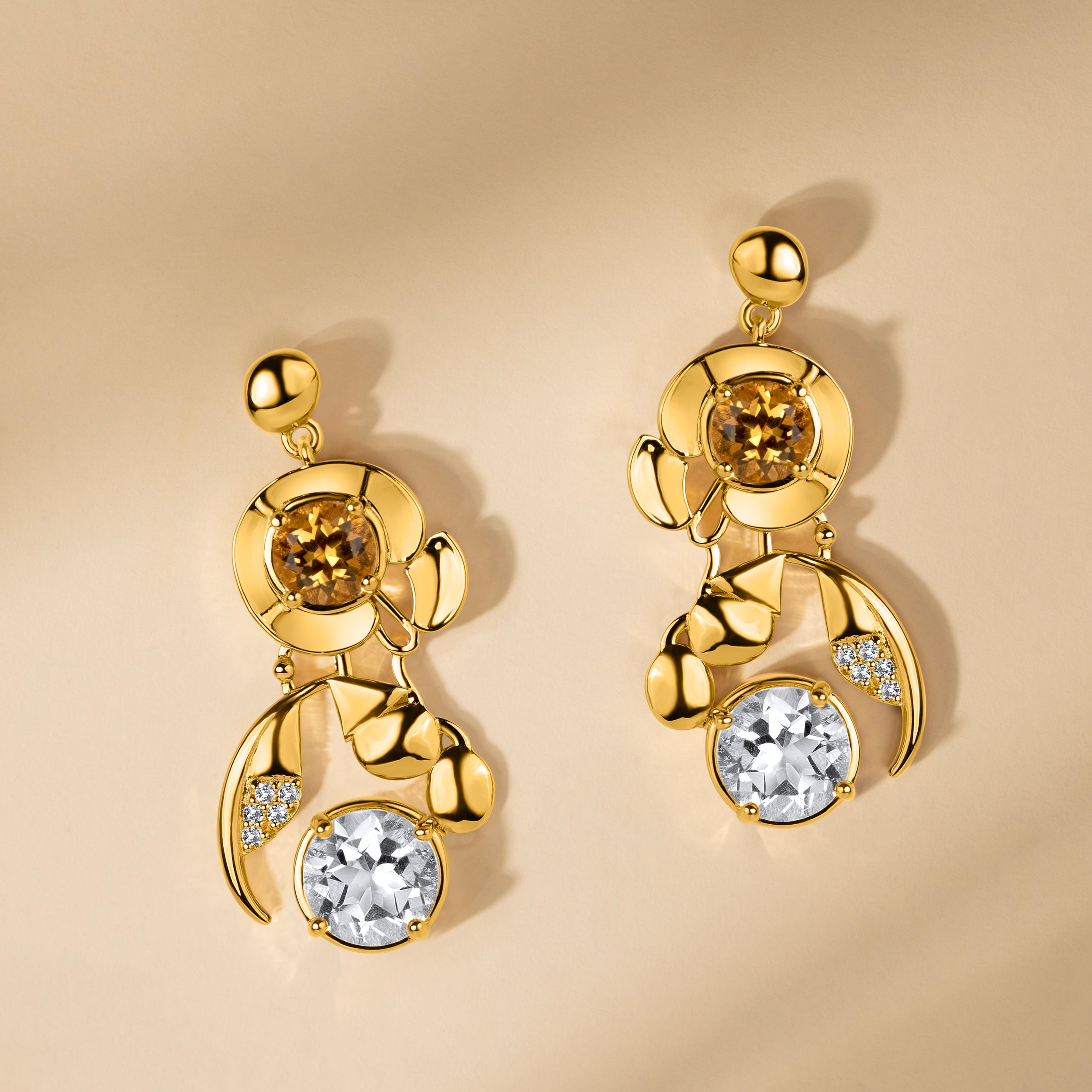 Zohara Solara Gold Drop Earrings