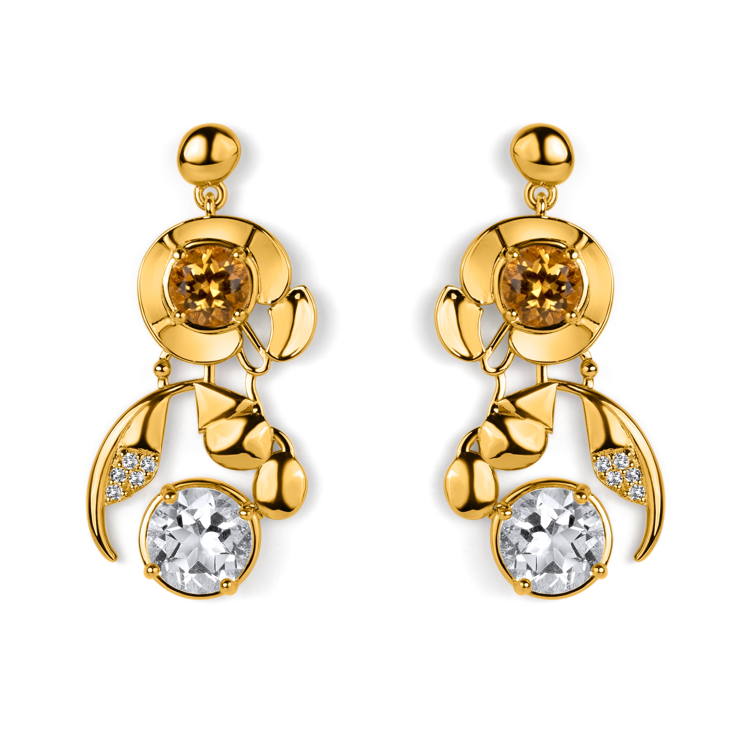 Zohara Solara Gold Drop Earrings