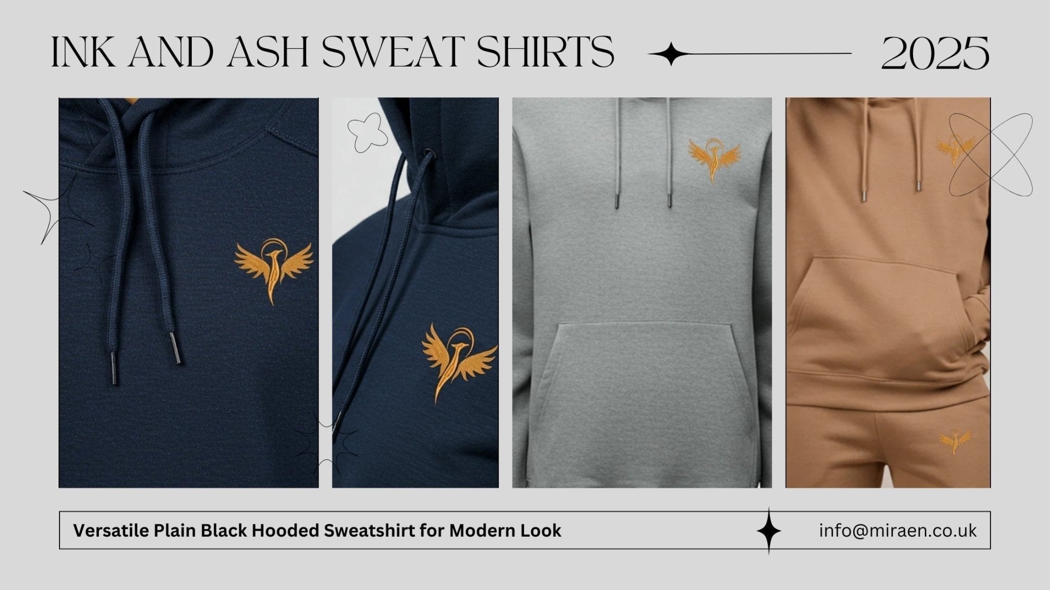 Versatile Plain Black Hooded Sweatshirt for Modern Look