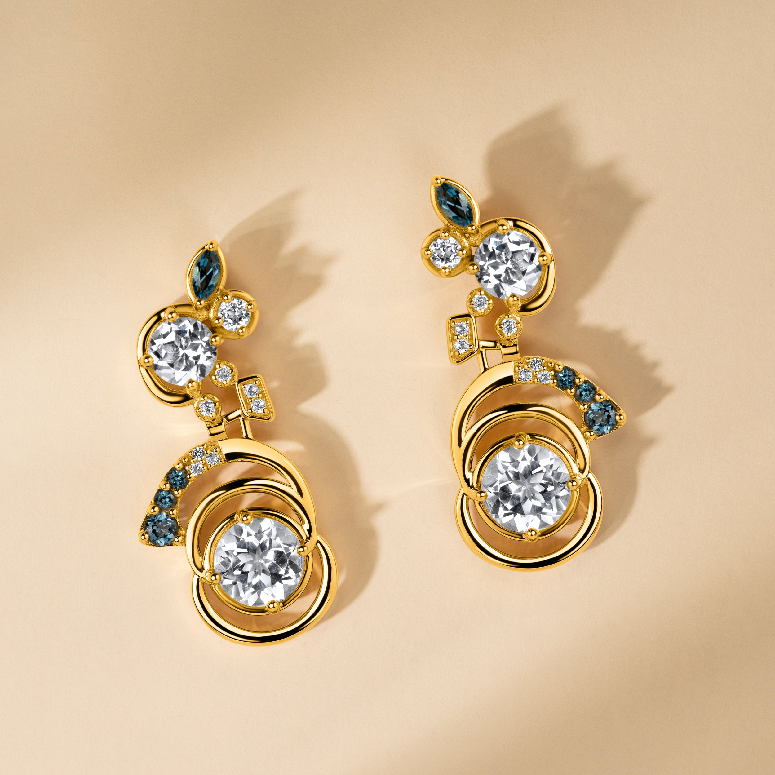 Eclipse Spiral Statement Earrings
