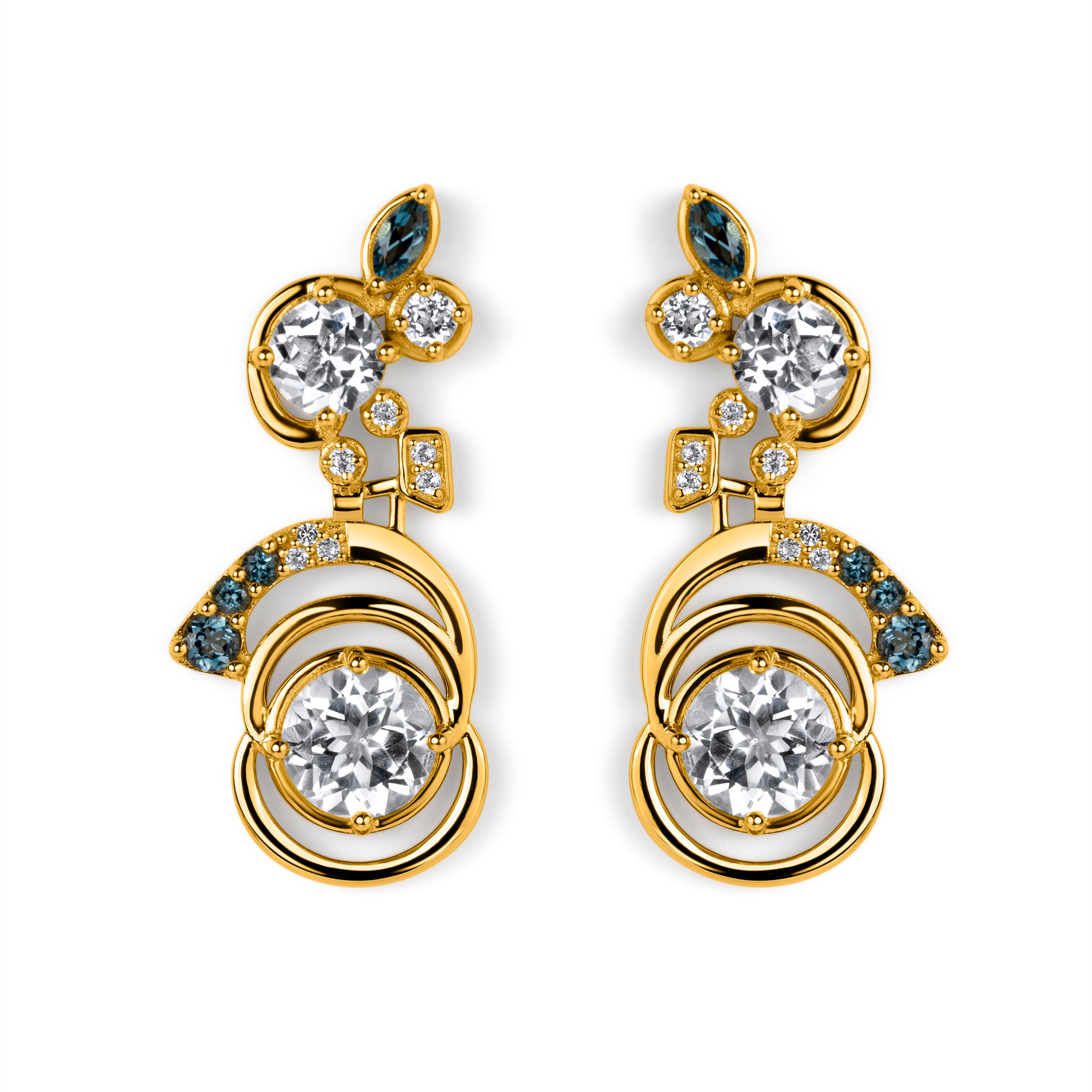 Eclipse Spiral Statement Earrings
