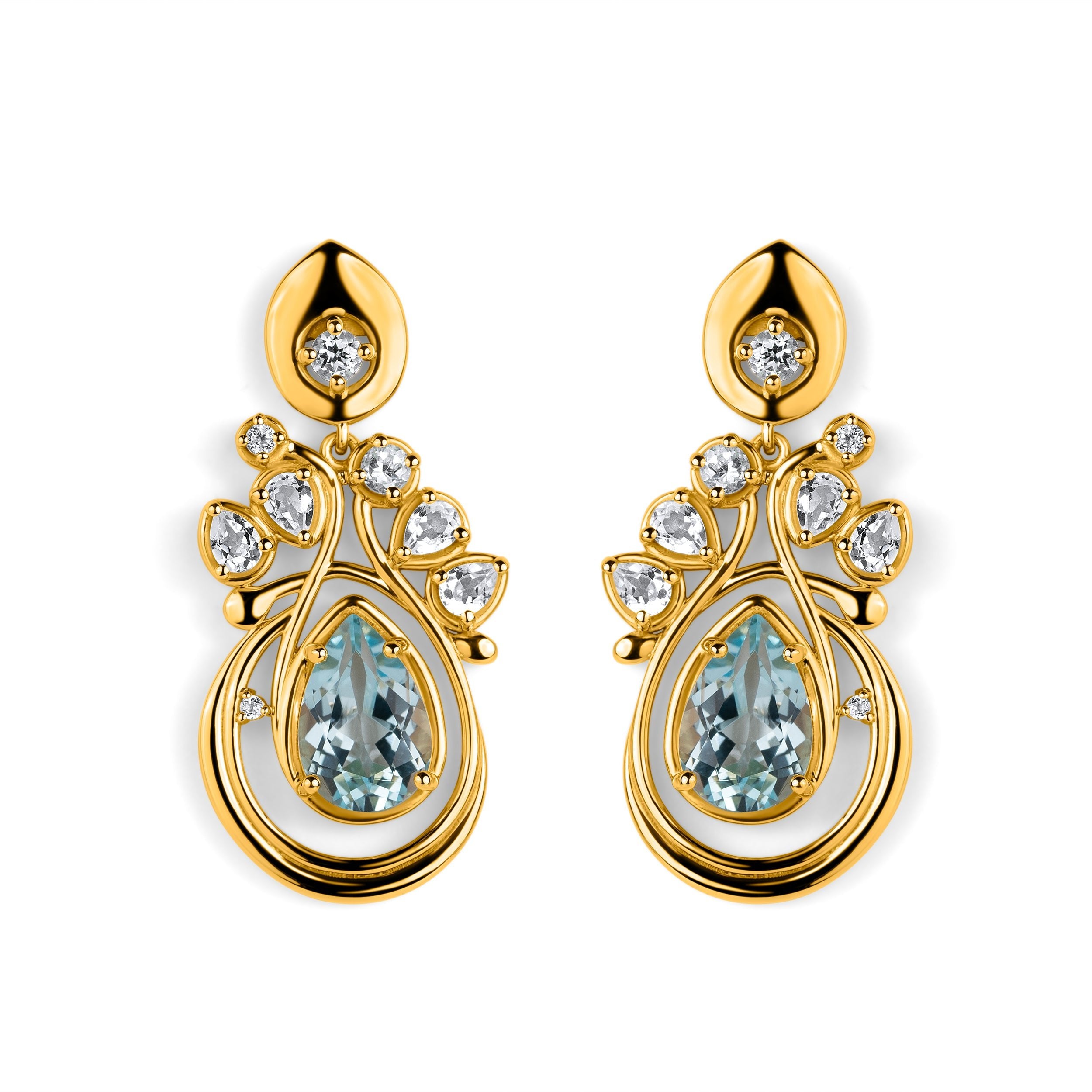 Noria Gold Leaf Statement Earrings